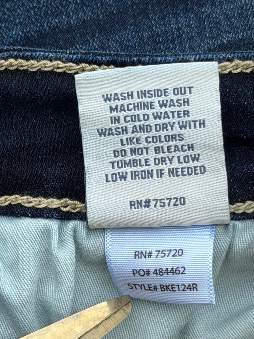 BKE Payton Straight Jeans Women’s 27x32 Dark Wash Mid Rise Stretch Denim - Picture 6 of 10